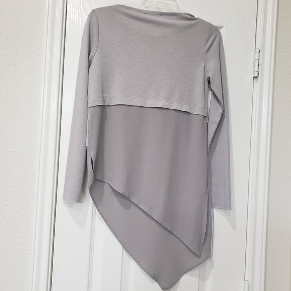 Zara w&b assymetrical hem long sleeve mixed media futuristic - Picture 6 of 9